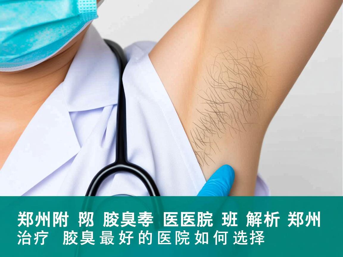 郑州附医腋臭医院解析，郑州治疗腋臭最好的医院如何选择