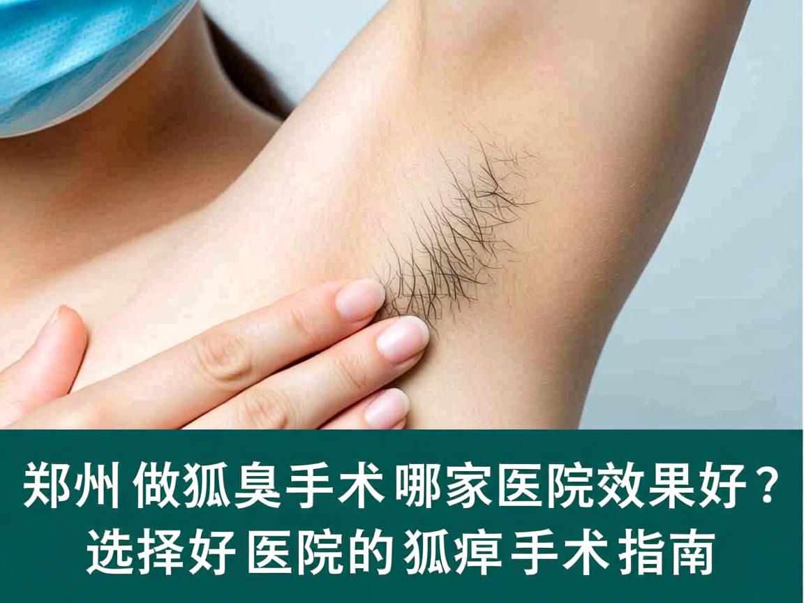 郑州做狐臭手术哪家医院效果好？选择好医院的狐臭手术指南