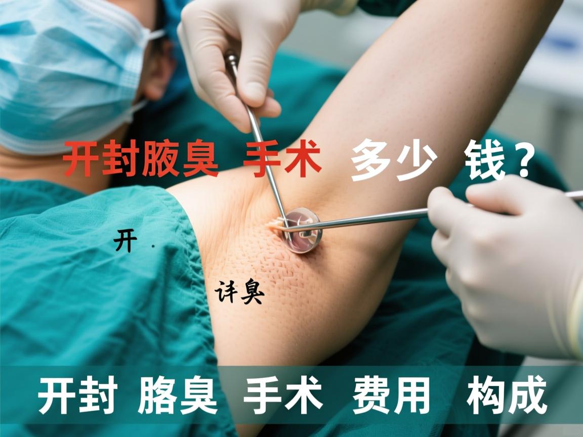 开封腋臭手术多少钱？详解开封腋臭手术费用构成