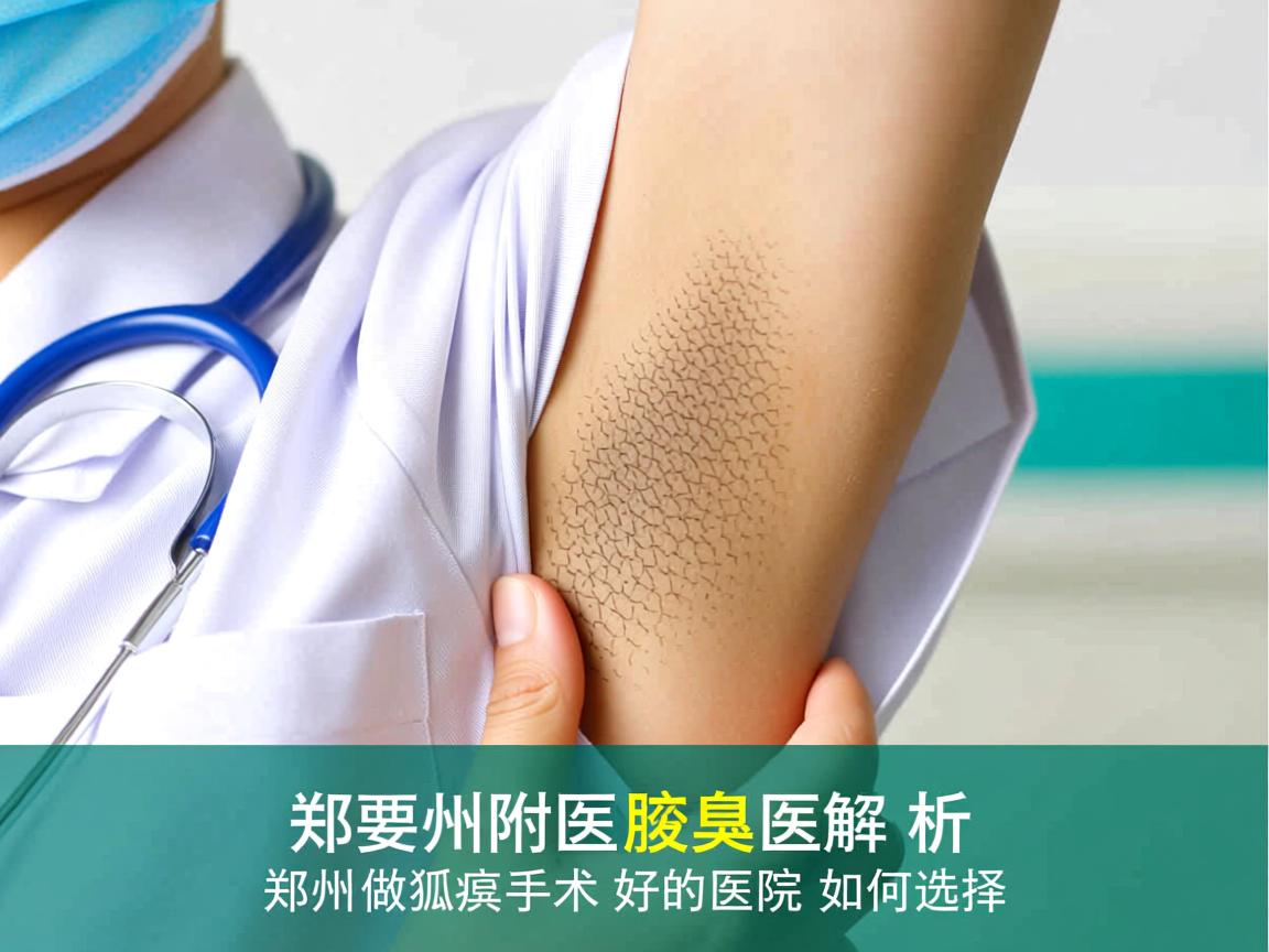 郑州附医腋臭医院解析，郑州做狐臭手术好的医院如何选择