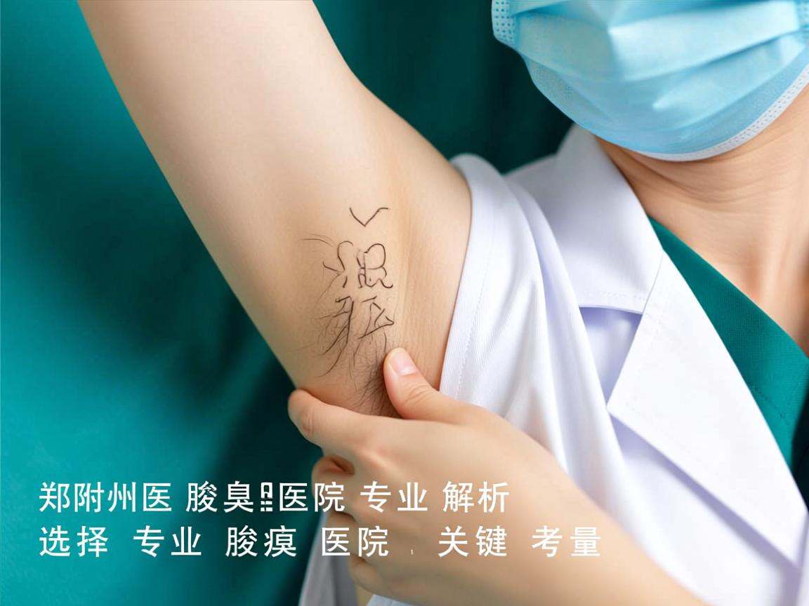 郑州附医腋臭医院专业解析，选择专业腋臭医院的关键考量