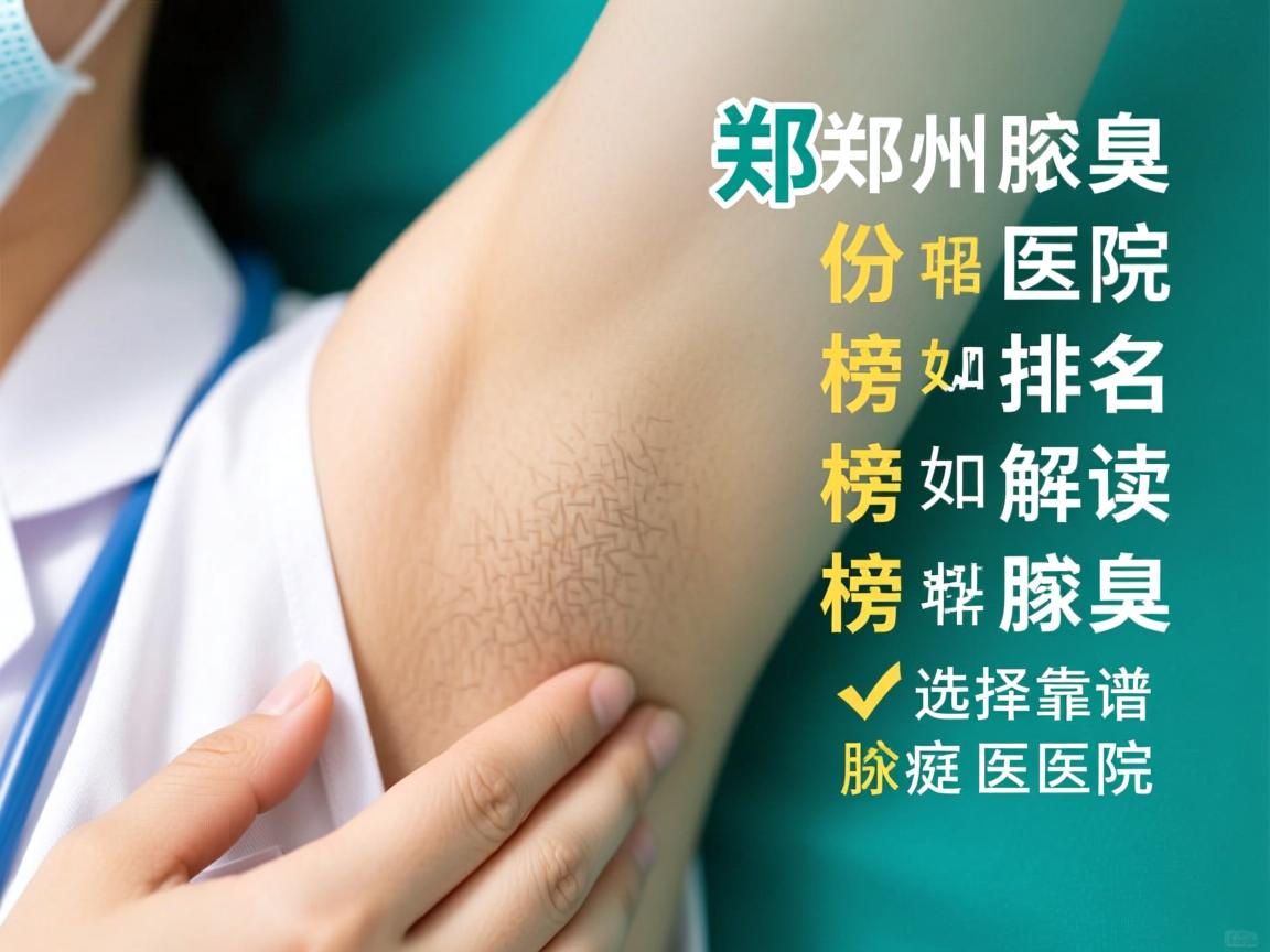 郑州腋臭医院排名榜解读，这份排名榜如何选择靠谱腋臭医院