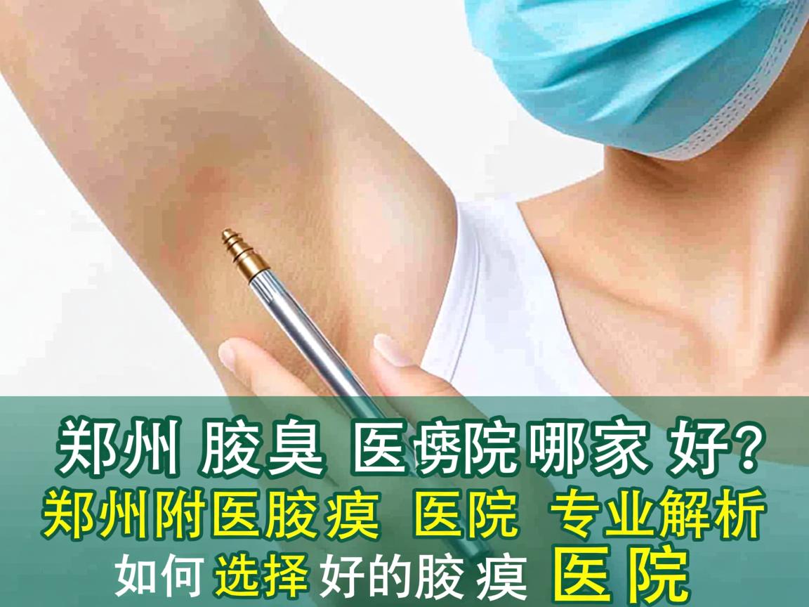 郑州腋臭医院哪家好？郑州附医腋臭医院专业解析如何选择好的腋臭医院