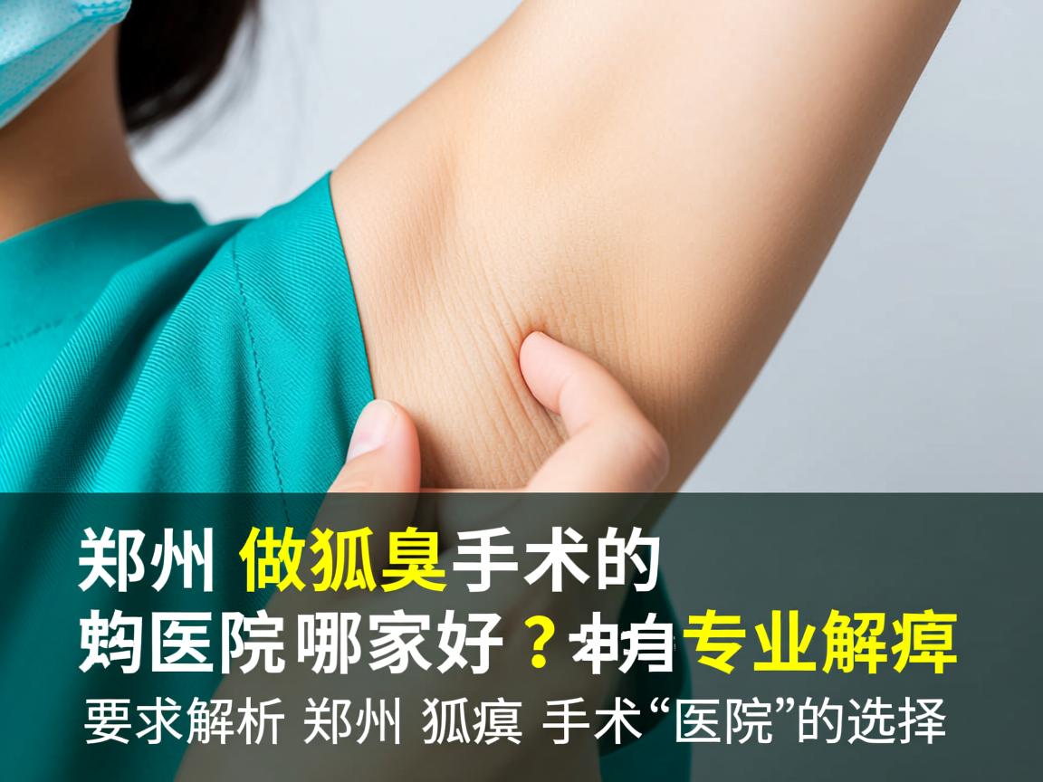 郑州做狐臭手术的医院哪家好？专业解析郑州狐臭手术医院的选择