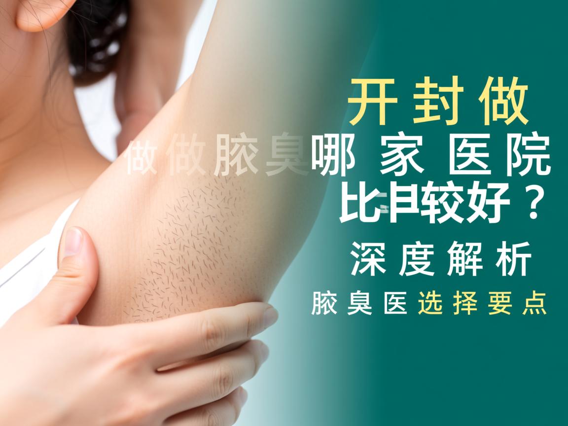 开封做腋臭哪家医院比较好？深度解析腋臭医院选择要点