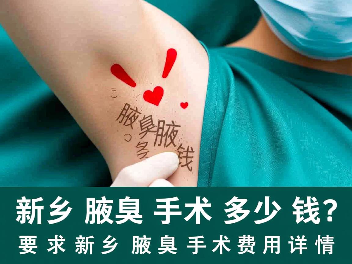 新乡腋臭手术多少钱？解析新乡腋臭手术费用详情