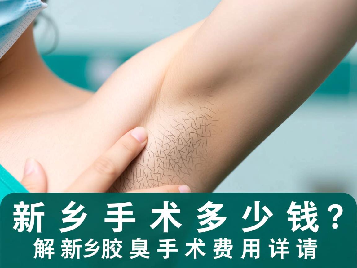 新乡腋臭手术多少钱？解析新乡腋臭手术费用详情