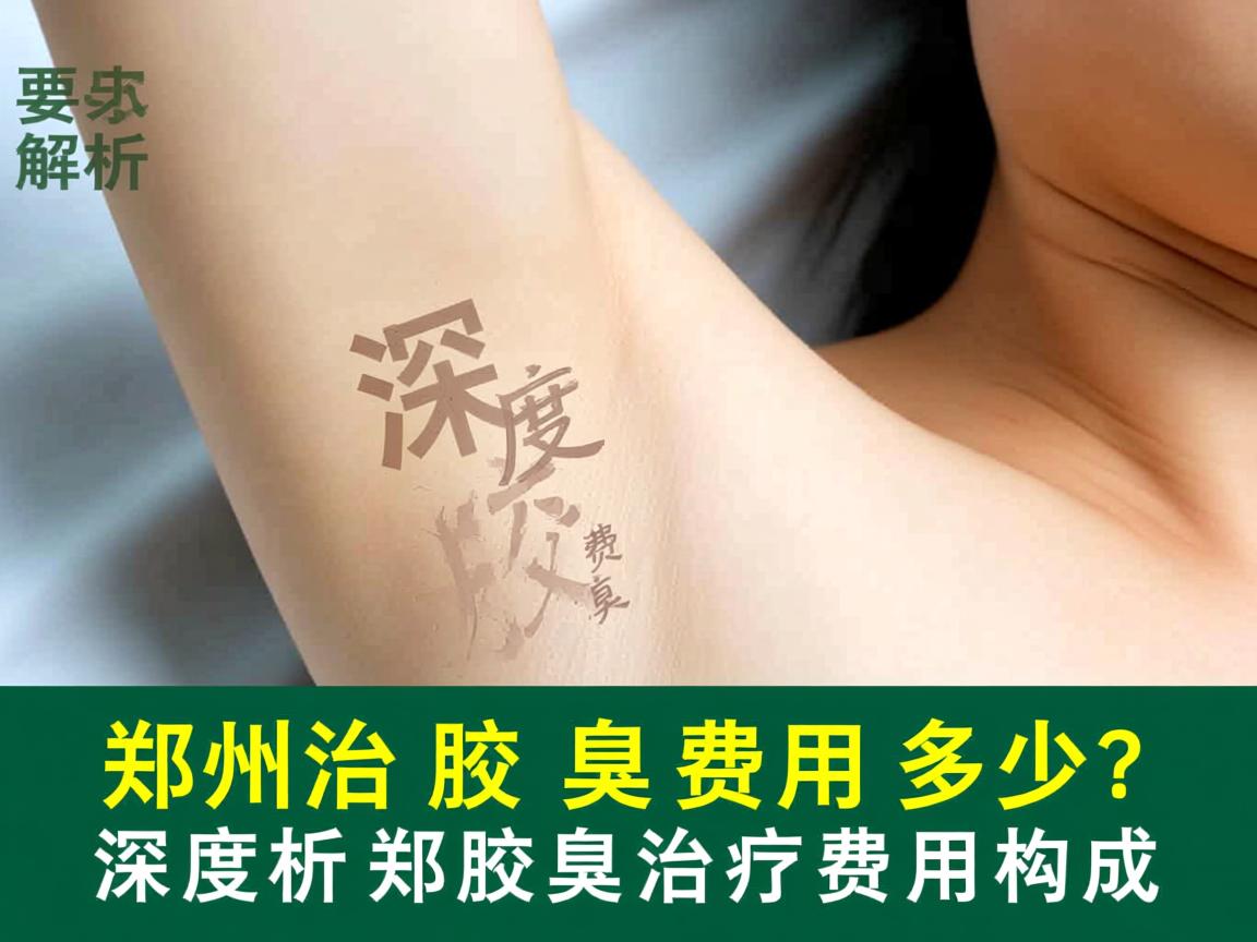 郑州治疗腋臭费用多少？深度解析郑州腋臭治疗费用构成