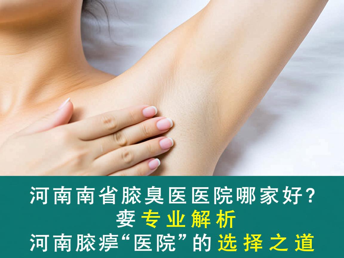 河南省腋臭医院哪家好？专业解析河南腋臭医院的选择之道