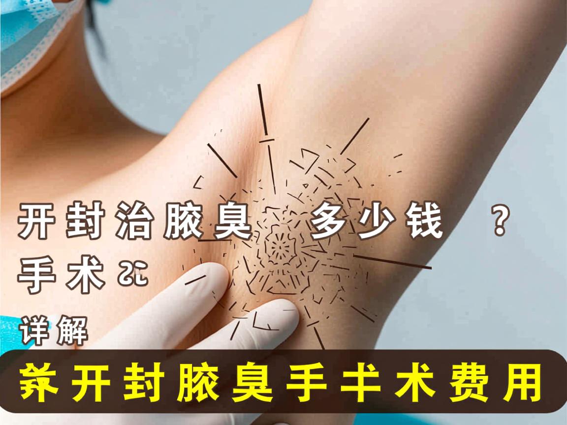 开封治腋臭手术多少钱？详解开封腋臭手术费用
