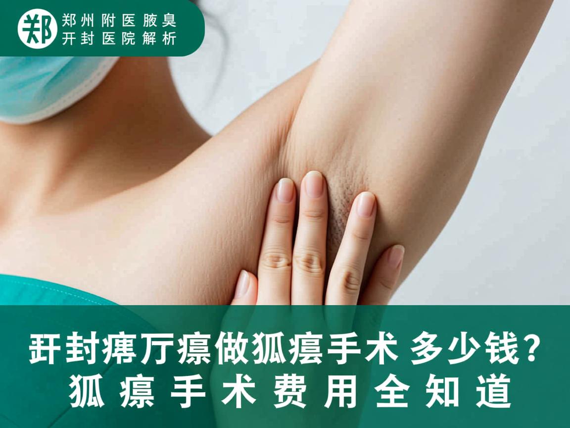 郑州附医腋臭医院解析，开封做狐臭手术多少钱？狐臭手术费用全知道