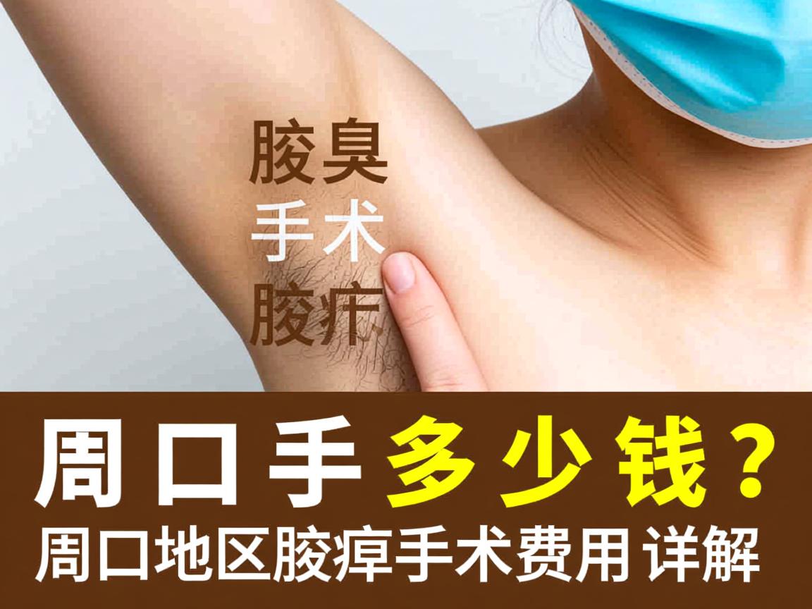周口腋臭手术多少钱？周口地区腋臭手术费用详解