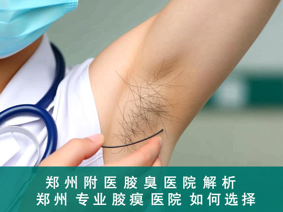 郑州附医腋臭医院解析，郑州专业腋臭医院如何选择
