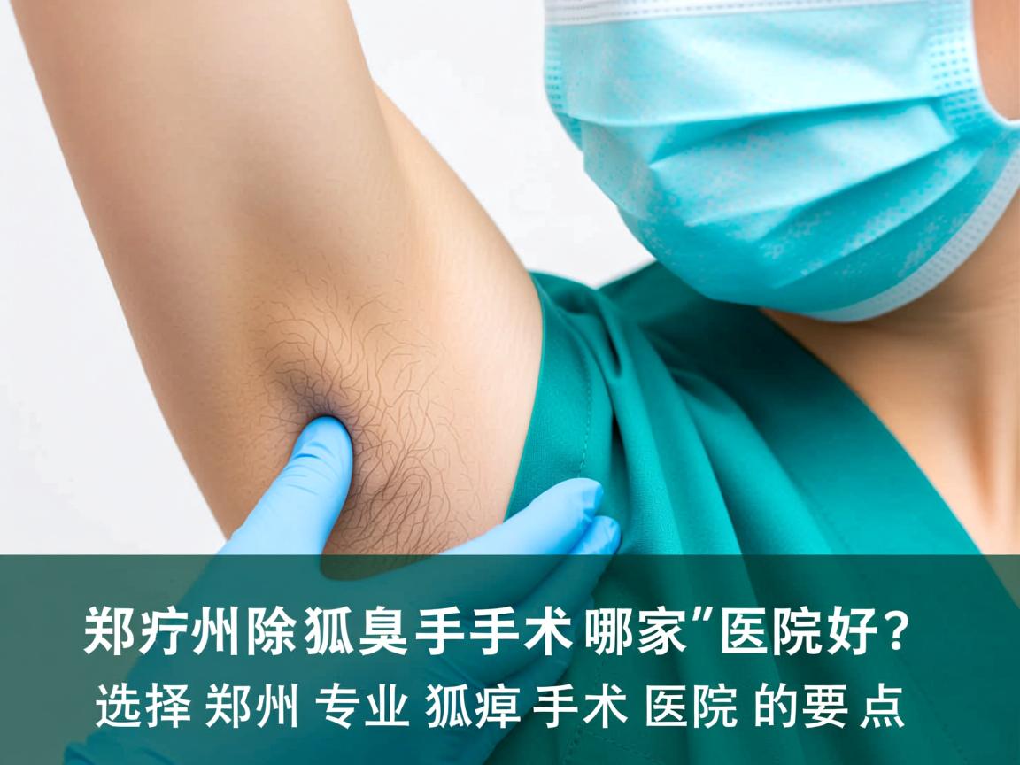 郑州除狐臭手术哪家医院好？选择郑州专业狐臭手术医院的要点