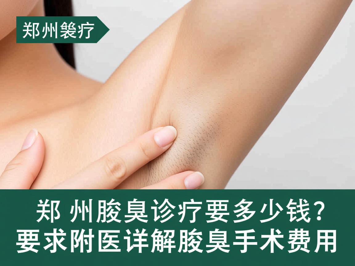 郑州腋臭诊疗要多少钱？郑州附医详解腋臭手术费用