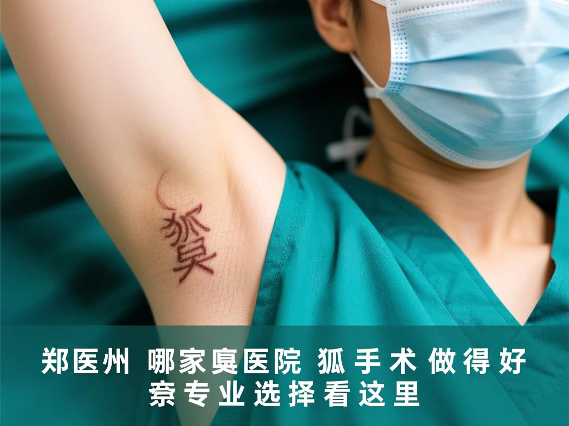郑州附医腋臭医院解析，郑州哪家医院狐臭手术做得好，专业选择看这里