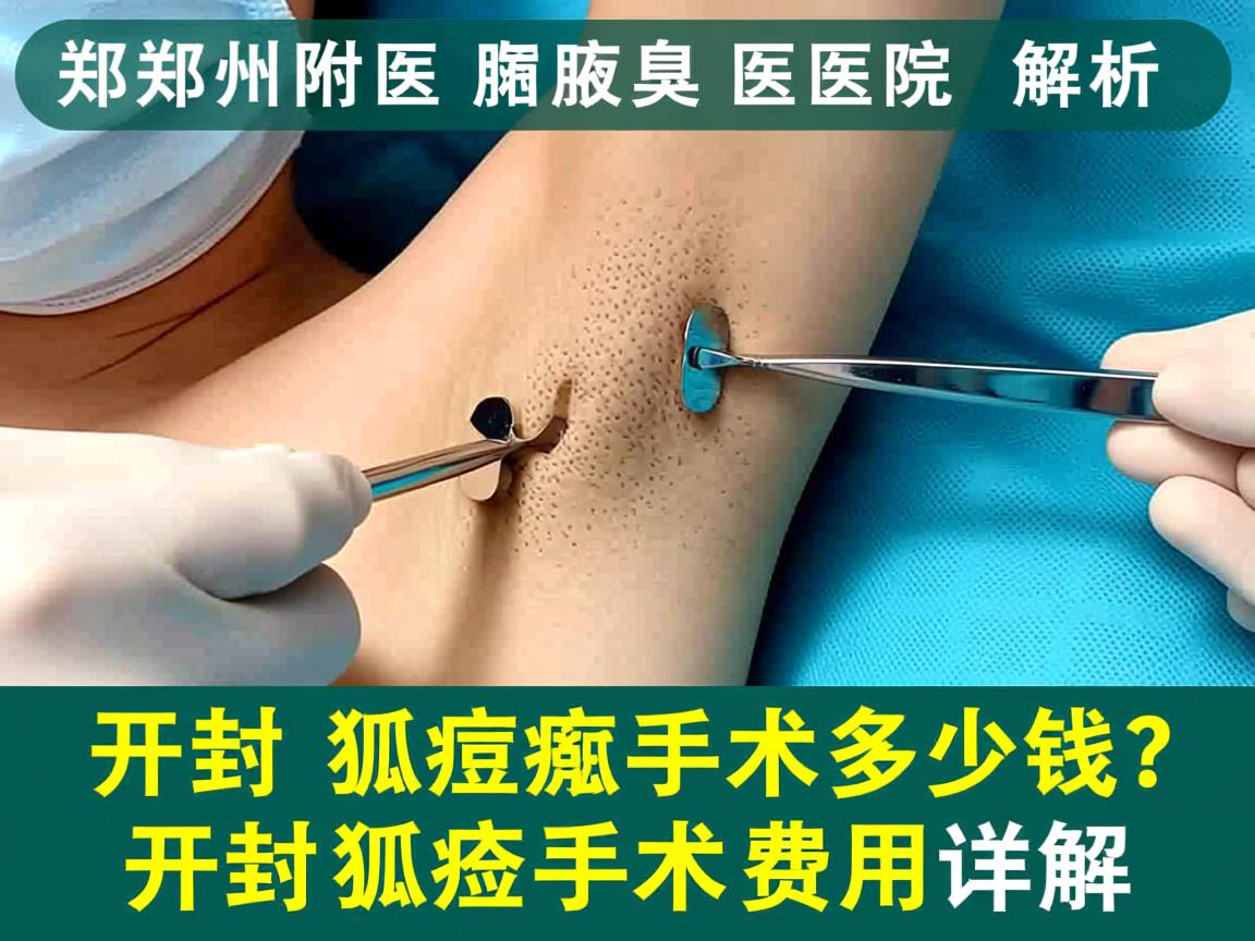 郑州附医腋臭医院解析，开封狐臭手术多少钱？开封狐臭手术费用详解