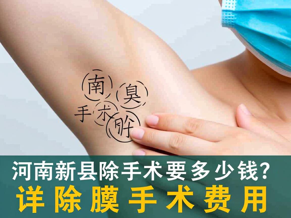 河南新乡除腋臭手术要多少钱？详解除腋臭手术费用