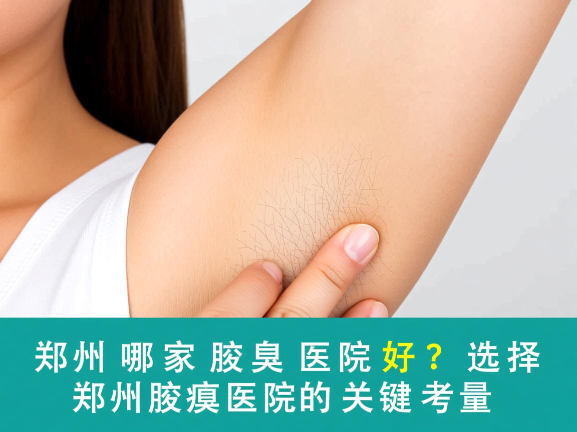 郑州哪家腋臭医院好？选择郑州腋臭医院的关键考量