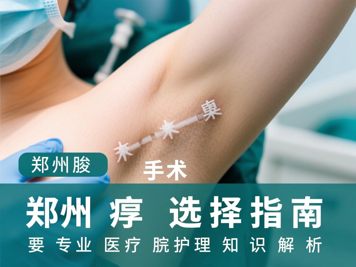 郑州腋臭手术医院选择指南，专业腋臭医疗护理知识解析
