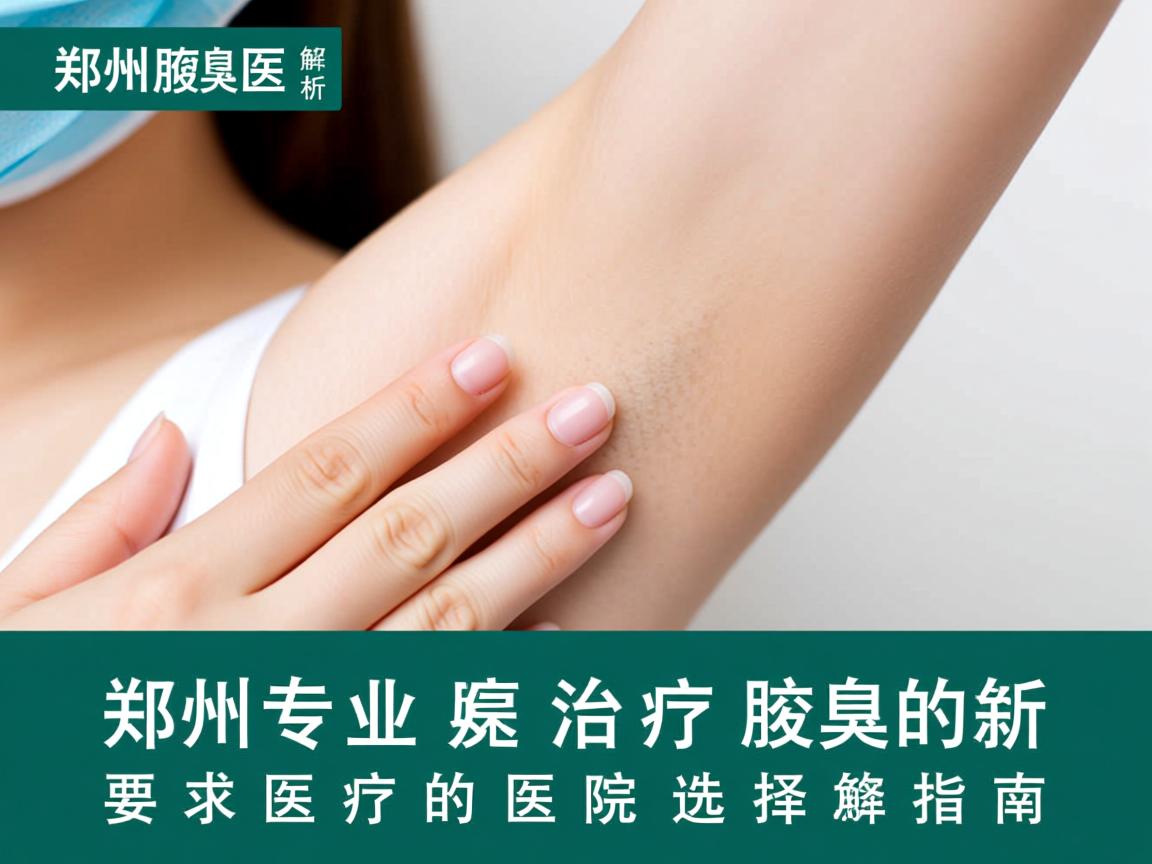 郑州附医腋臭医院解析，郑州专业治疗腋臭的医院选择指南