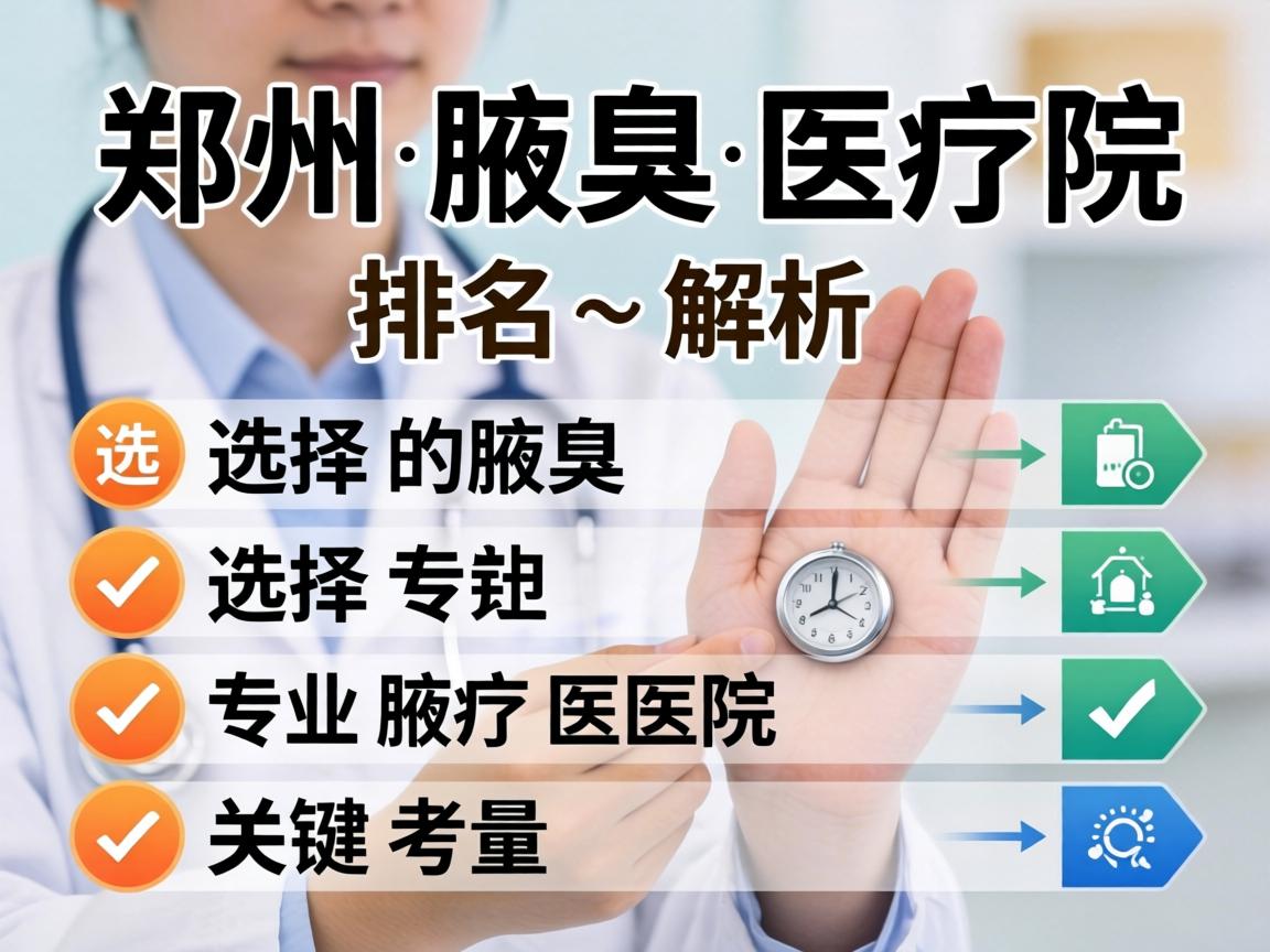 郑州腋臭医院排名解析，选择专业腋臭医院的关键考量