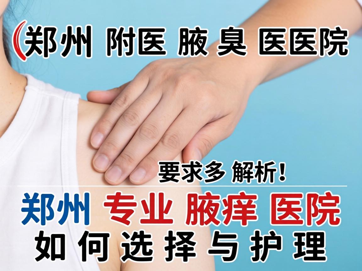 郑州附医腋臭医院解析，郑州专业腋臭医院如何选择与护理
