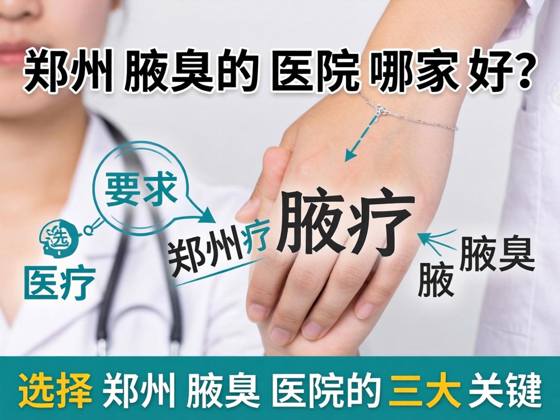 郑州腋臭医院哪家好？选择郑州腋臭医院的三大关键