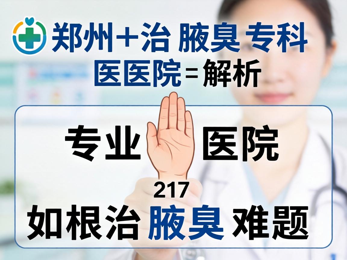 郑州治腋臭专科医院解析，专业医院如何根治腋臭难题