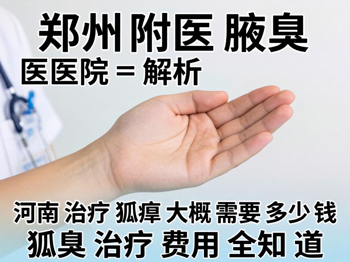 郑州附医腋臭医院解析，河南治疗狐臭大概需要多少钱，狐臭治疗费用全知道