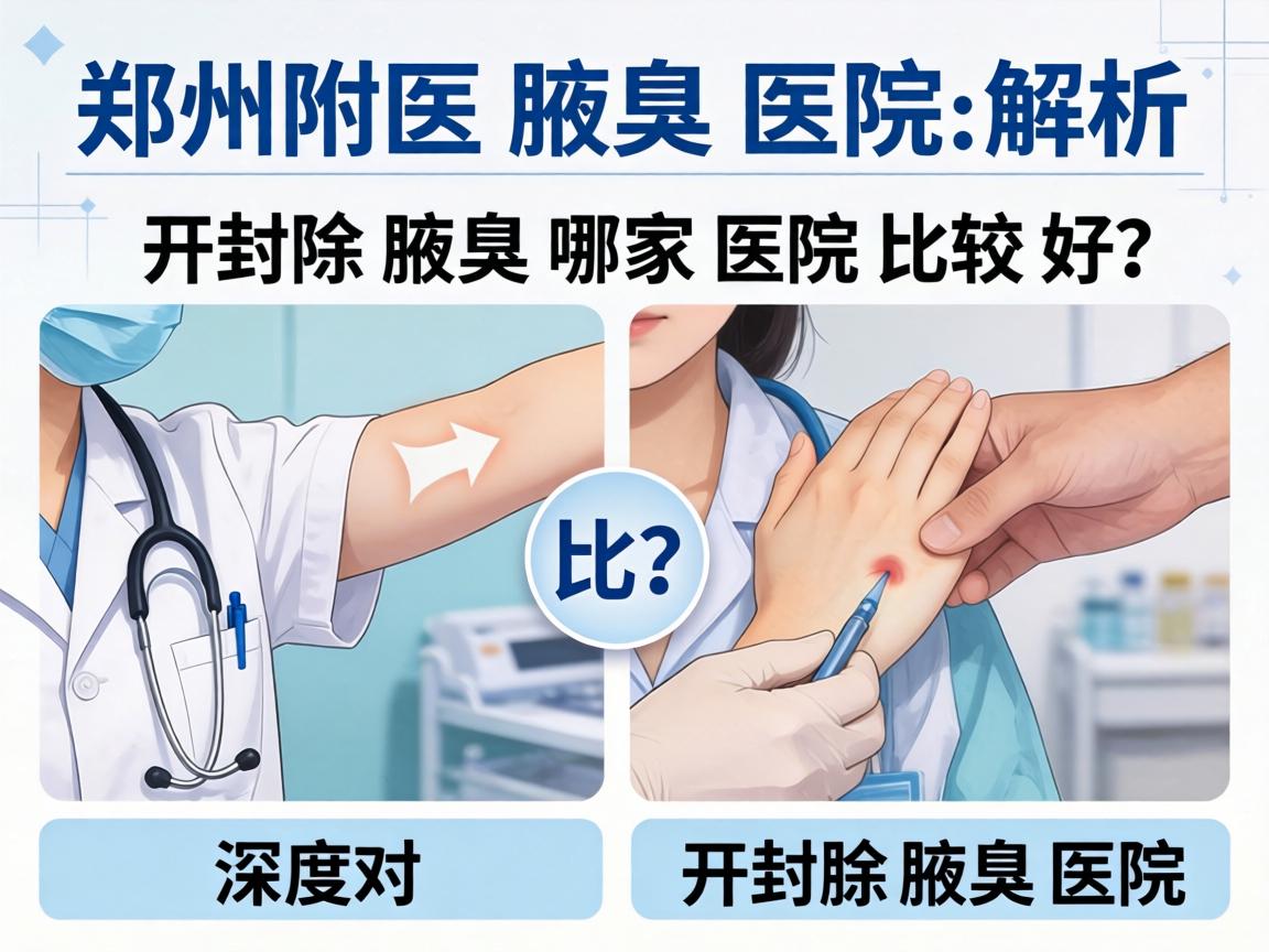 郑州附医腋臭医院解析，开封除腋臭哪家医院比较好？深度对比开封除腋臭医院
