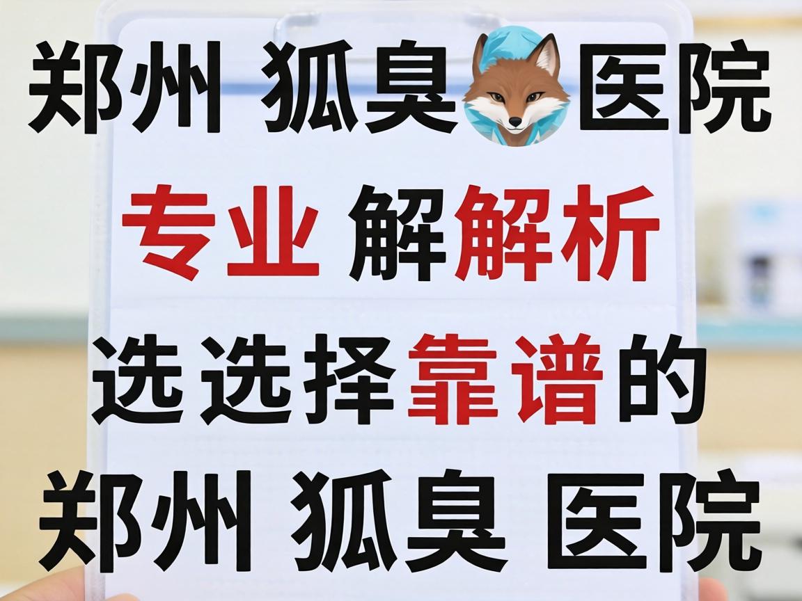 郑州狐臭医院专业解析，如何选择靠谱的郑州狐臭医院