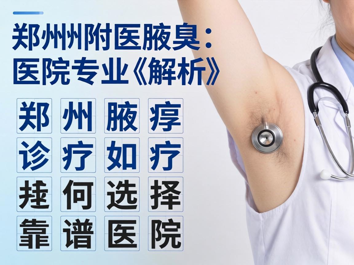 郑州附医腋臭医院专业解析，郑州腋臭诊疗如何选择靠谱医院