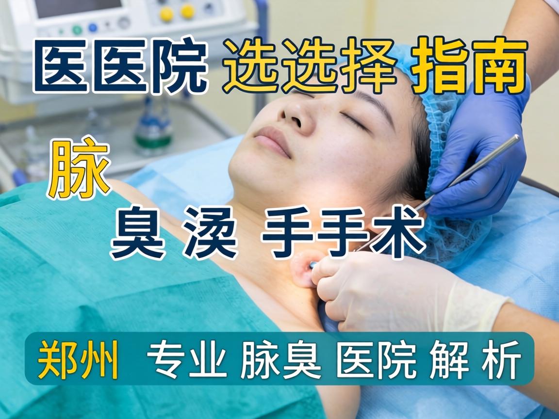郑州腋臭手术医院选择指南,郑州专业腋臭医院解析 郑州腋臭手术医院选择指南,郑州专业腋臭医院解析