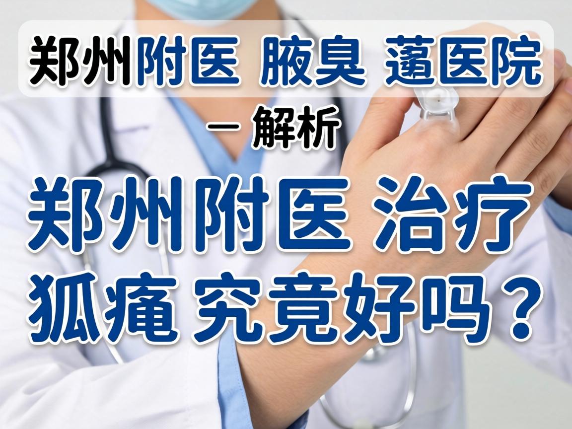 郑州附医腋臭医院解析，郑州附医治疗狐臭究竟好吗？