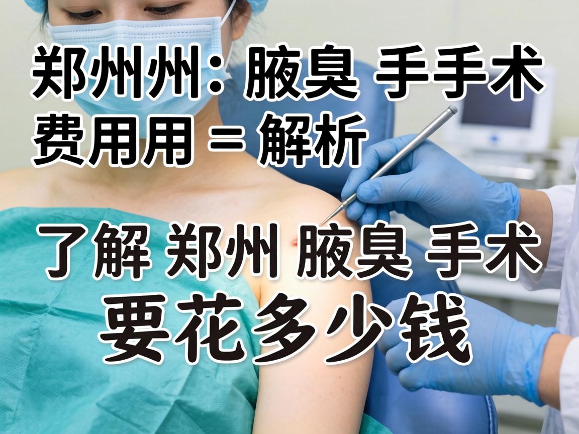 郑州腋臭手术费用解析，了解郑州腋臭手术要花多少钱