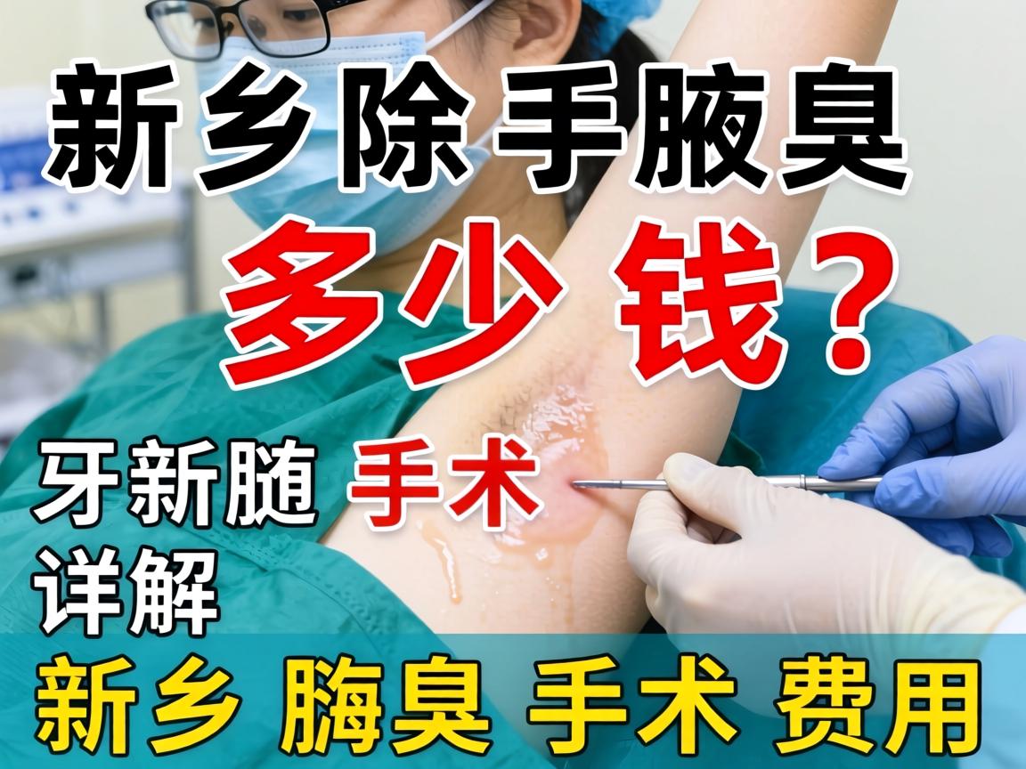 新乡除腋臭手术多少钱？详解新乡腋臭手术费用