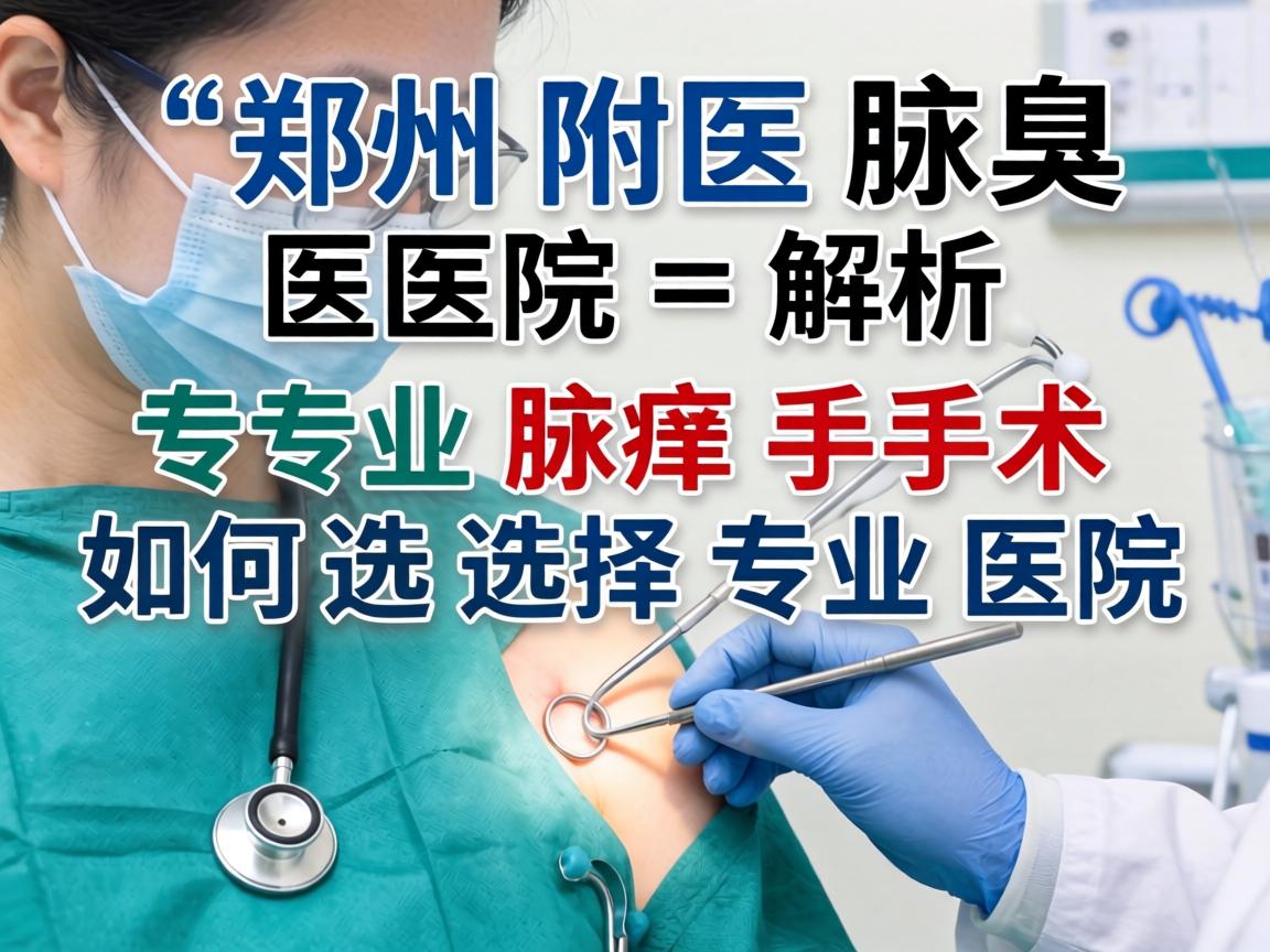 郑州附医腋臭医院解析，专业腋臭手术如何选择专业医院