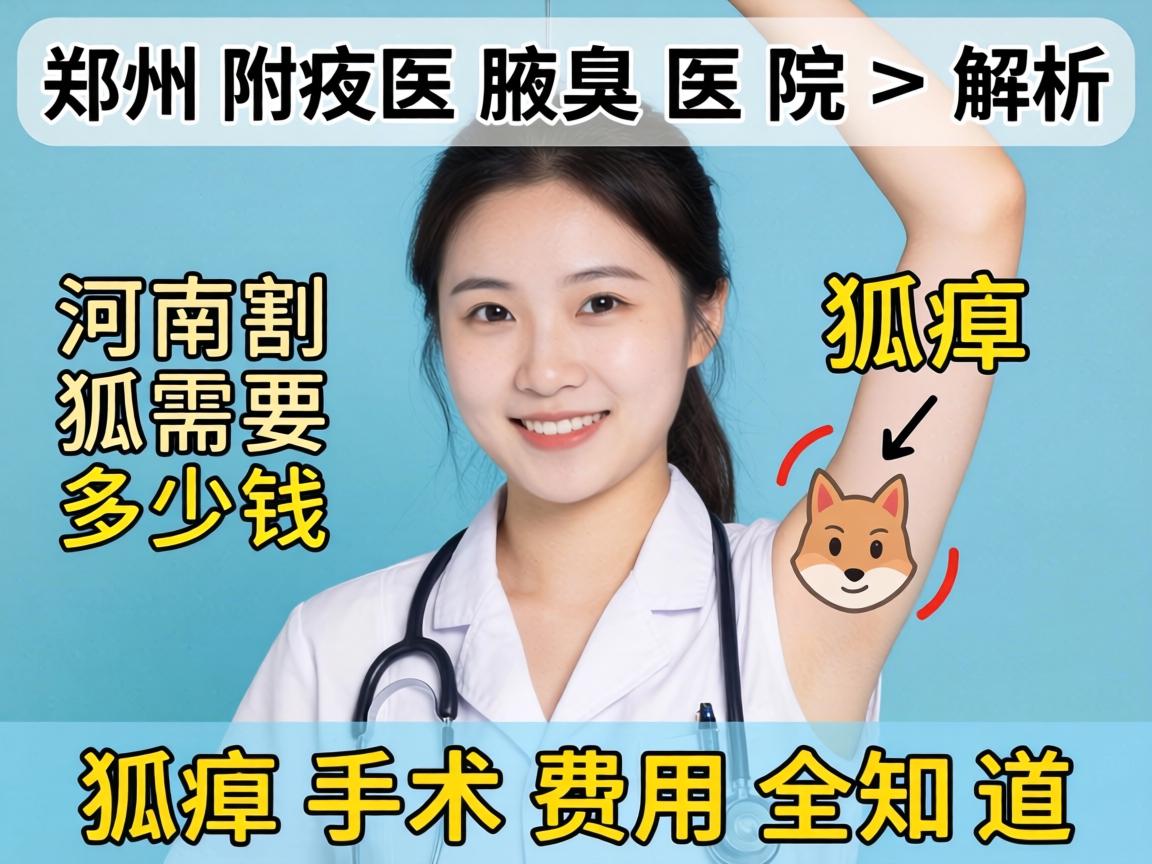 郑州附医腋臭医院解析，河南割狐臭需要多少钱，狐臭手术费用全知道