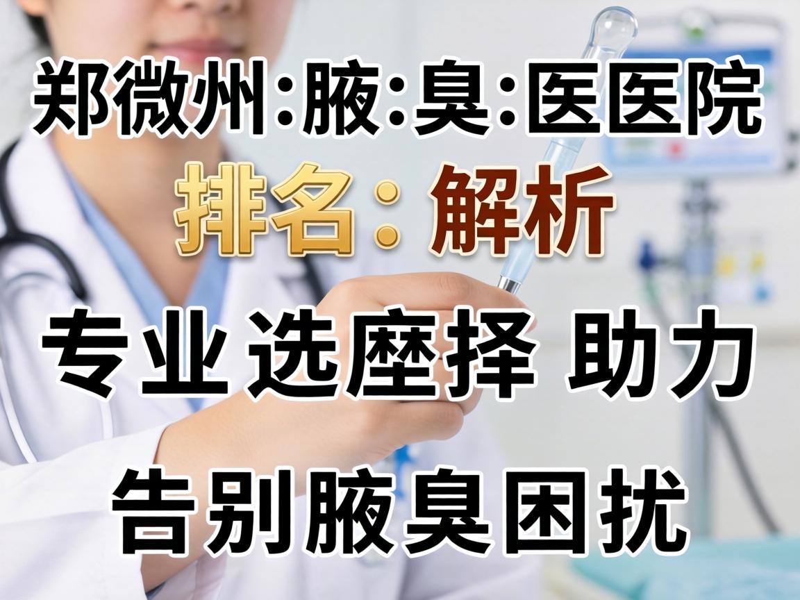 郑州腋臭医院排名解析,专业选择助力告别腋臭困扰 郑州腋臭医院排名解析,专业选择助力告别腋臭困扰