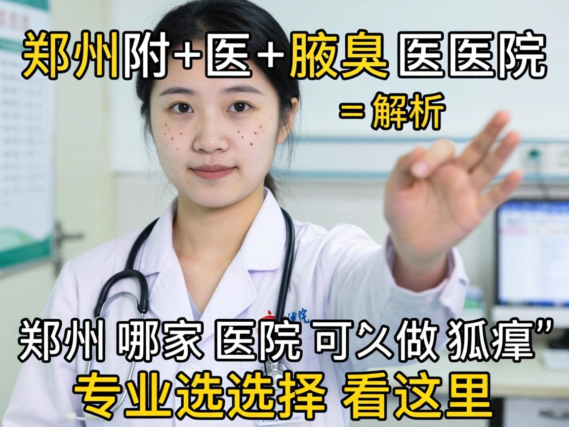 郑州附医腋臭医院解析，郑州哪家医院可以做狐臭，专业选择看这里
