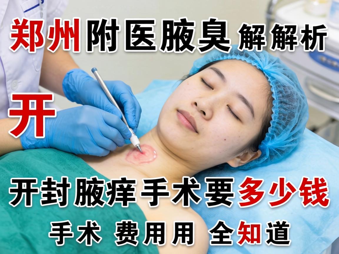 郑州附医腋臭解析，开封腋臭手术要多少钱，手术费用全知道