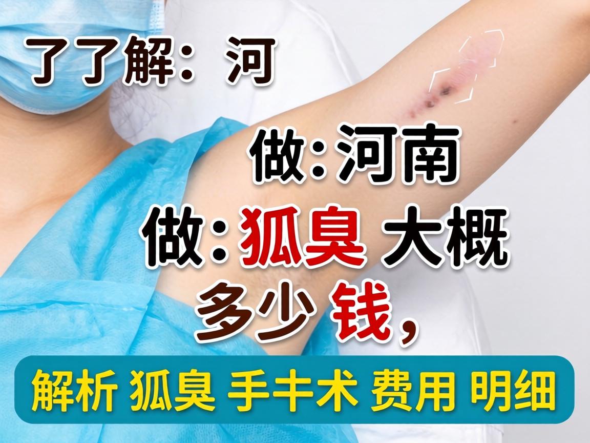 了解河南做狐臭大概多少钱，解析狐臭手术费用明细