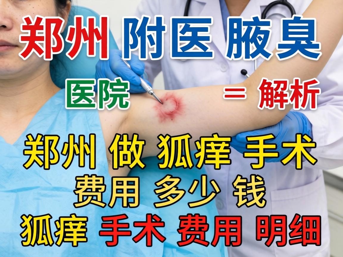郑州附医腋臭医院解析，在郑州做狐臭手术费用多少钱，狐臭手术费用明细