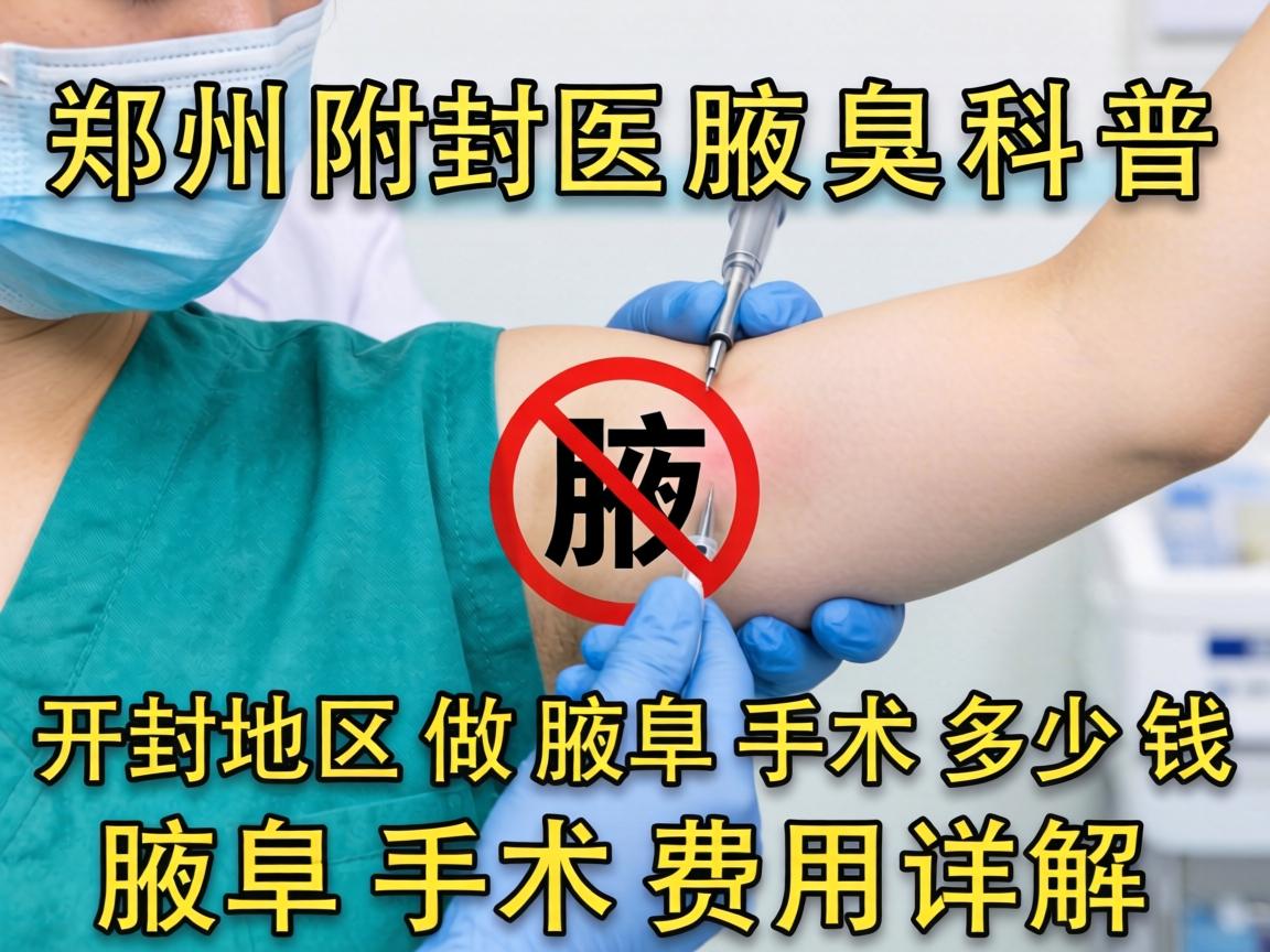 郑州附医腋臭科普，开封地区做腋臭手术多少钱，腋臭手术费用详解