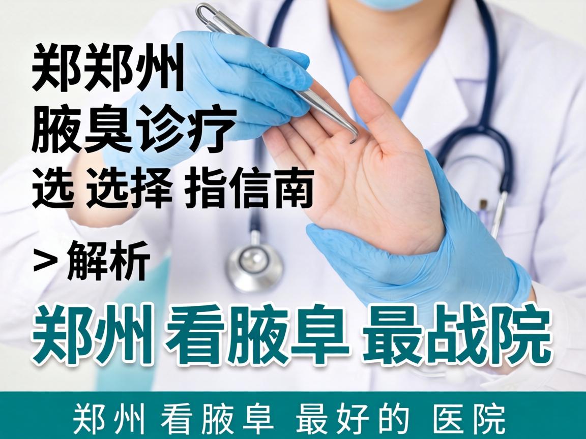 郑州腋臭诊疗选择指南，解析郑州看腋臭最好的医院