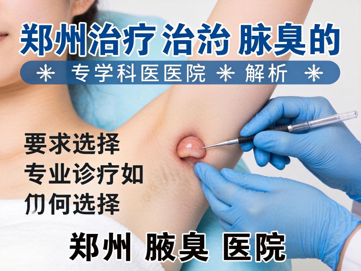 郑州治疗腋臭的专科医院解析，专业诊疗如何选择郑州腋臭医院