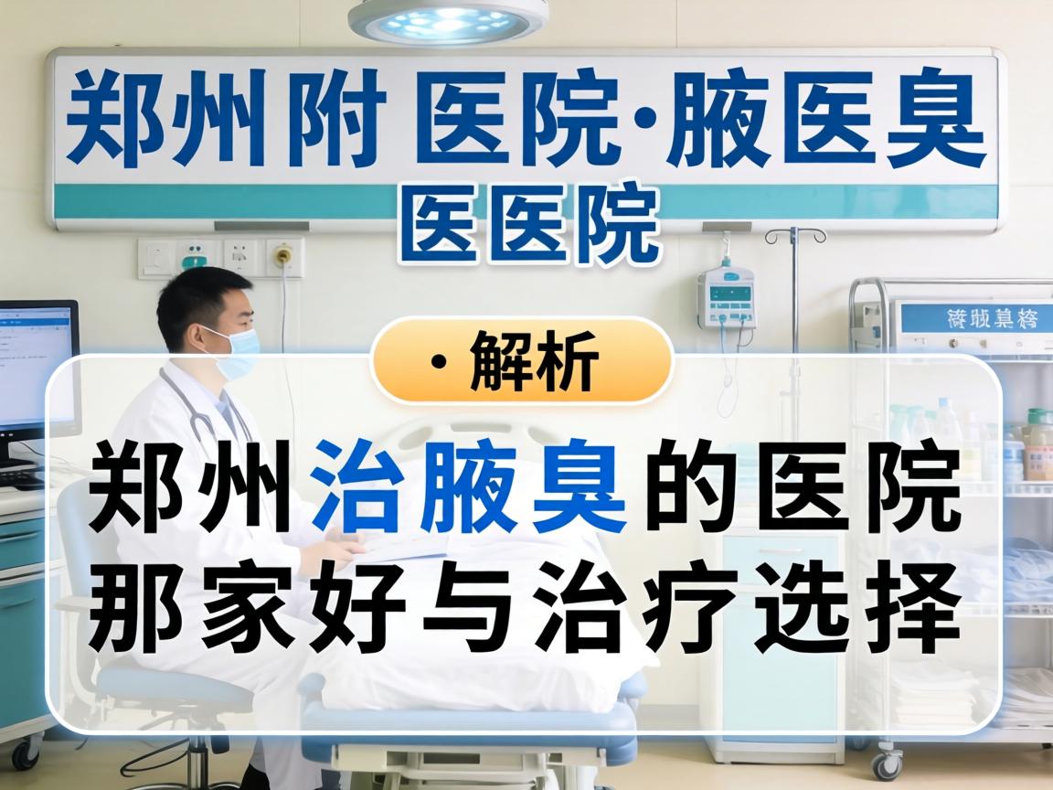 郑州附医腋臭医院解析，郑州治腋臭的医院那家好与治疗选择