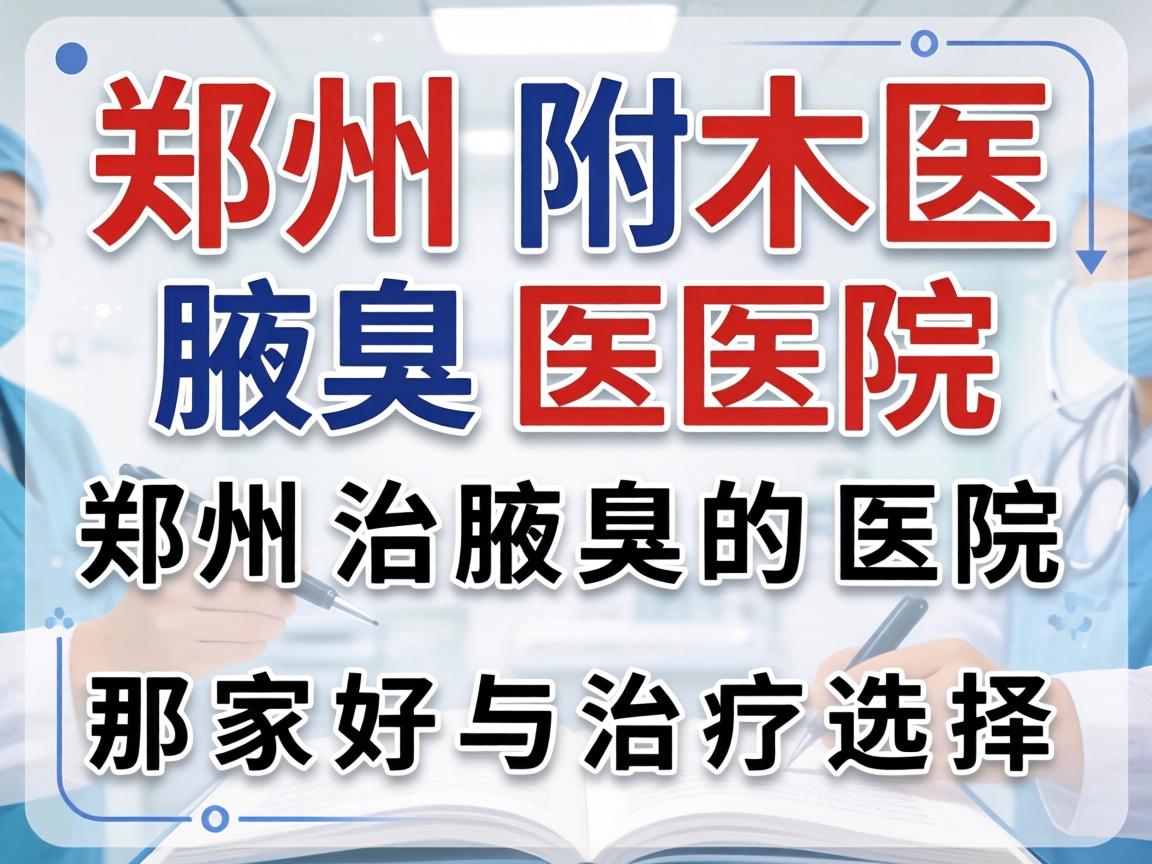 郑州附医腋臭医院解析，郑州治腋臭的医院那家好与治疗选择