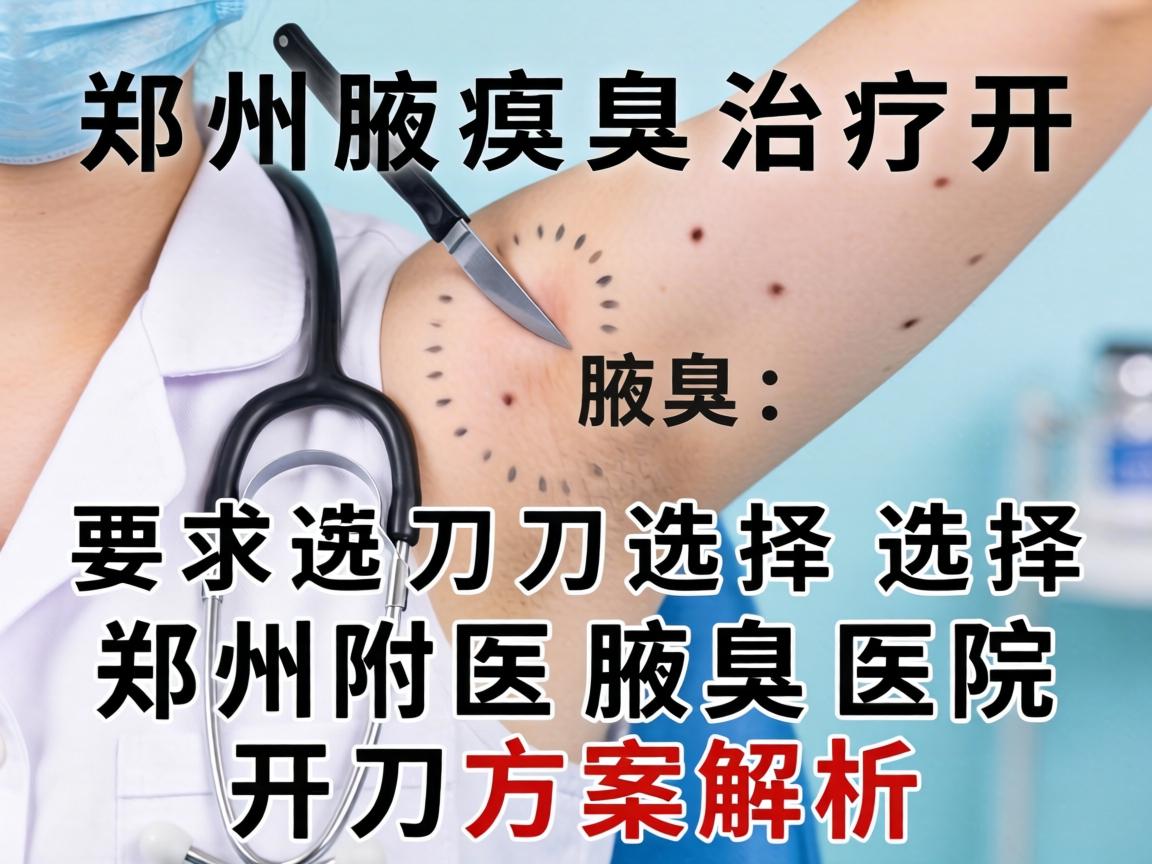 郑州腋臭治疗开刀选择，郑州附医腋臭医院开刀方案解析